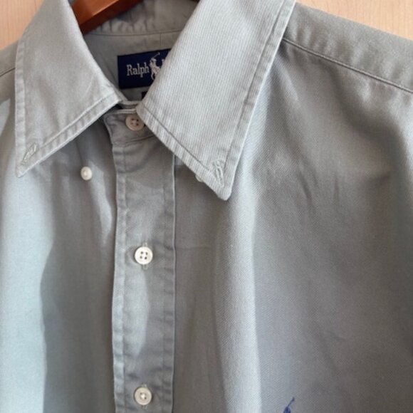Vintage Ralph Lauren "Blaire" Shirt Long Sleeve Button Up 90s Green Mint Medium - Picture 3 of 6